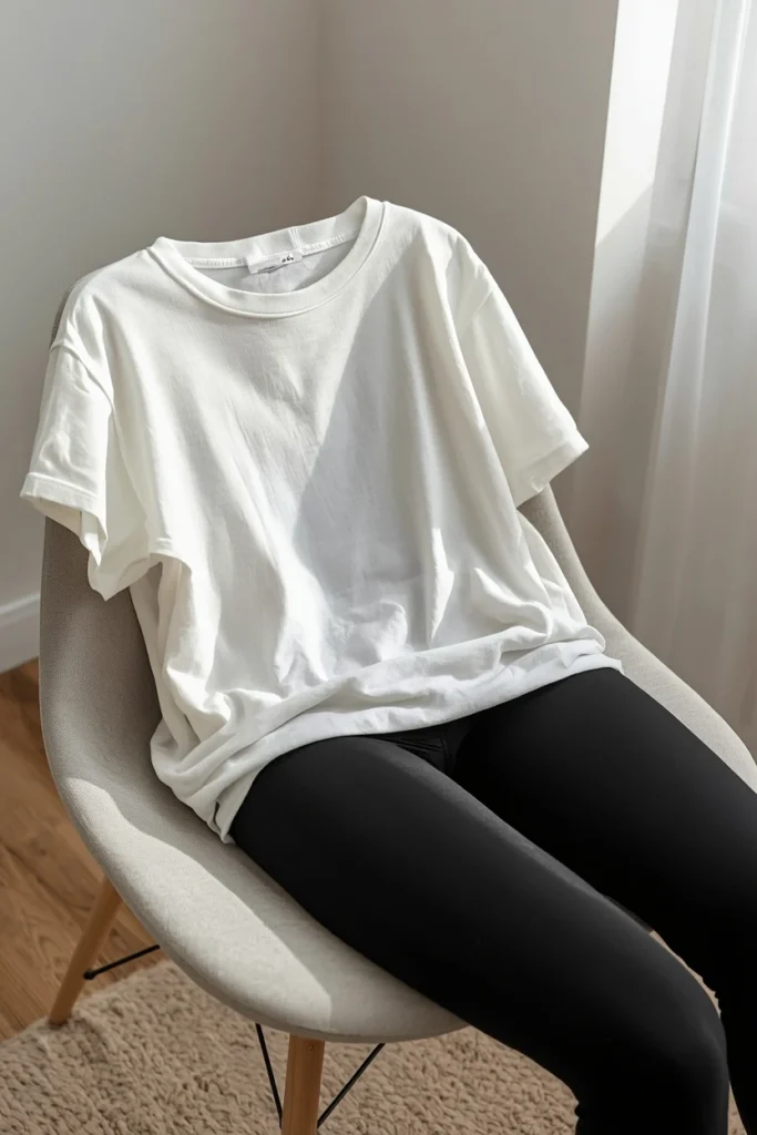 T-Shirts and Leggings Make an Easy Everyday Combination